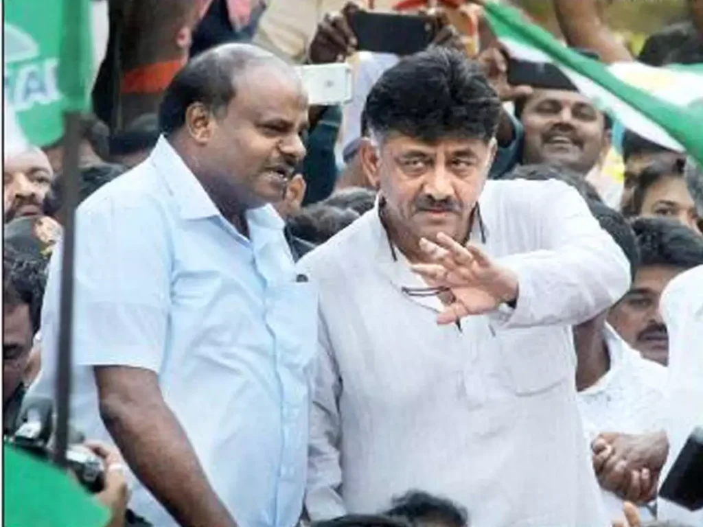 dk shivakumar and kumaraswamy