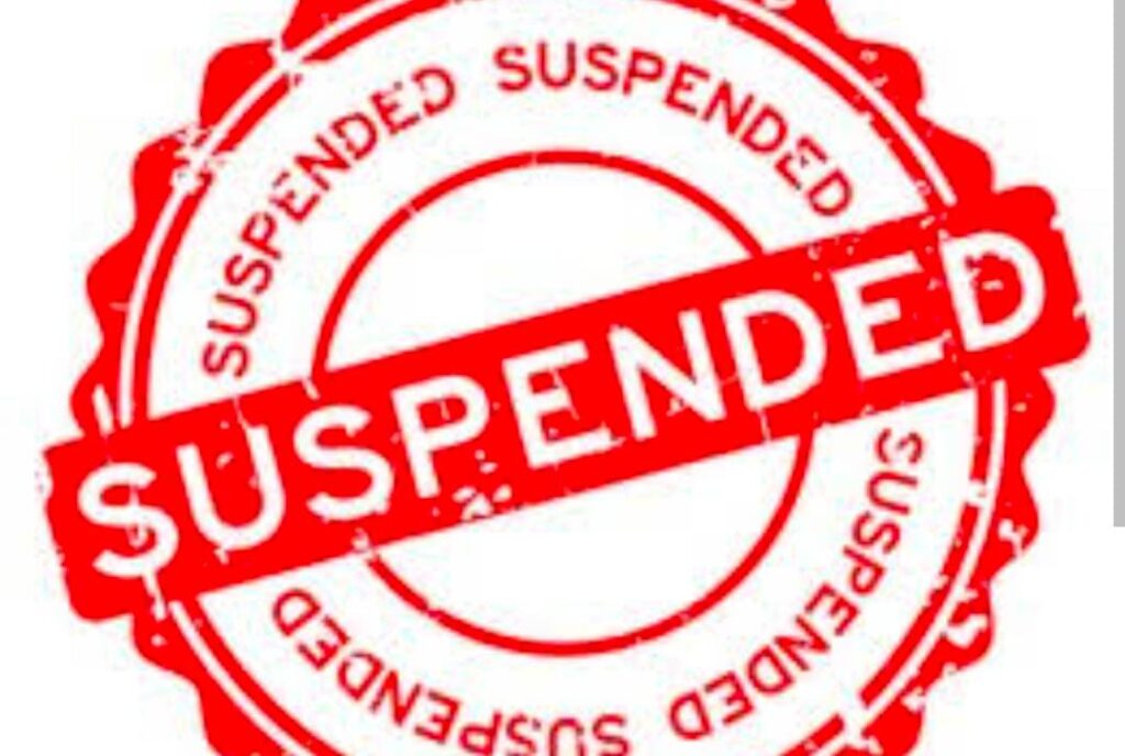 suspended
