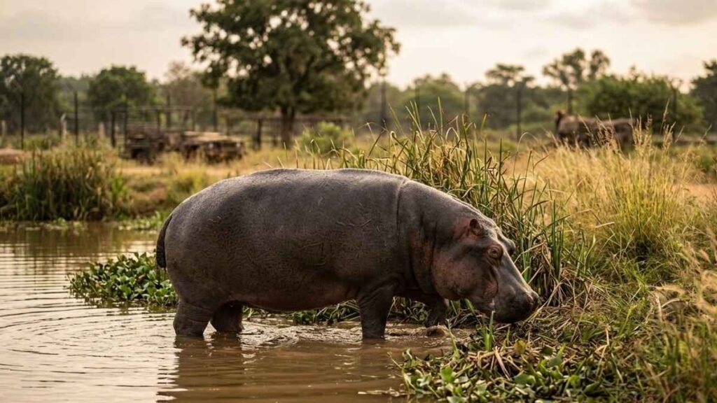 ಶಿವಮೊಗ್ಗದಲ್ಲಿ ಮತ್ತೊಂದು ದುರಂತ: ನೀರಾನೆ ‘ಹಂಸಿಣಿ’ ಸಾವು ಶಿವಮೊಗ್ಗದ ತ್ಯಾವರೆಕೊಪ್ಪ ಮೃಗಾಲಯದಲ್ಲಿ ಮೃತಪಟ್ಟ ನೀರಾನೆ ಹಂಸಿಣಿ (Hamsini Hippopotamus).