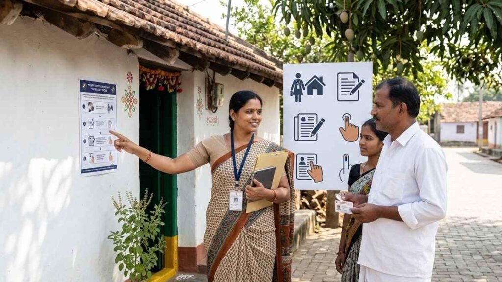 BLO verification process for Voter list in Karnataka.